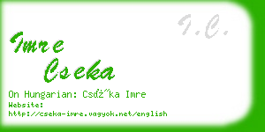 imre cseka business card